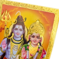 金の神様ポストカード-シヴァとパールバティ - サブ2