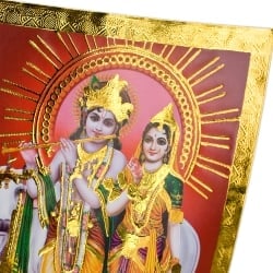 金の神様ポストカード-クリシュナとラーダ - サブ2