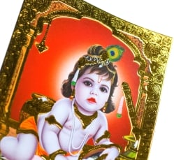 金の神様ポストカード-ベイビークリシュナ - サブ2