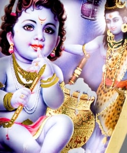 金の神様ポストカード-ベイビークリシュナ - サブ2