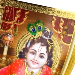 金の神様ポストカード-ベイビークリシュナ - サブ2