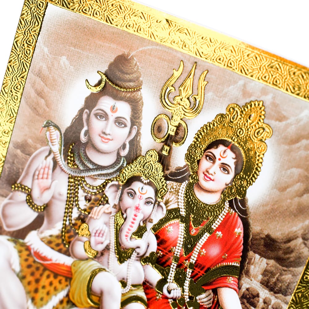 金の神様ポストカード-シヴァファミリー の通販 - TIRAKITA.COM