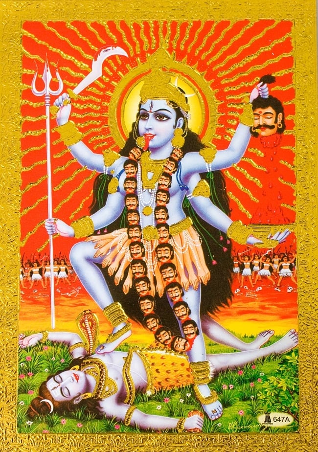 金の神様ポストカード-カーリーの写真神様,ポストカード,金,ゴールド,