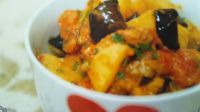 ジャガイモとナスのおかず Aloo Baingan