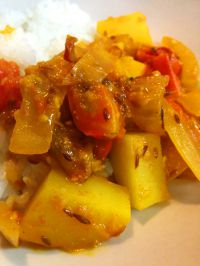 絶品! フレッシュトマトとじゃがいものインドカレー