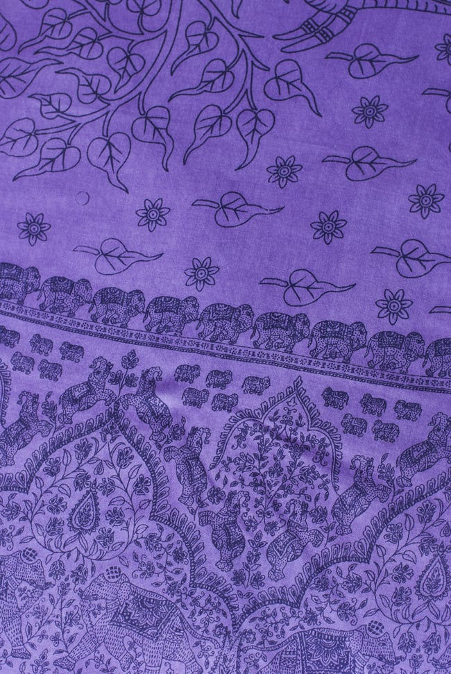 (200cm×100cm)生命の木と象のラムナミ - むらさき 5 - 別の箇所を見てみました。