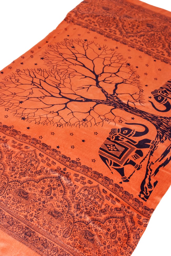 (200cm×100cm)愛の木と象のラムナミ - オレンジの写真