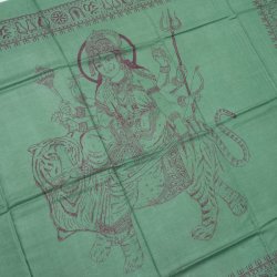 [190cm×100cm]トラに乗ったドゥルガー - グリーンの商品写真