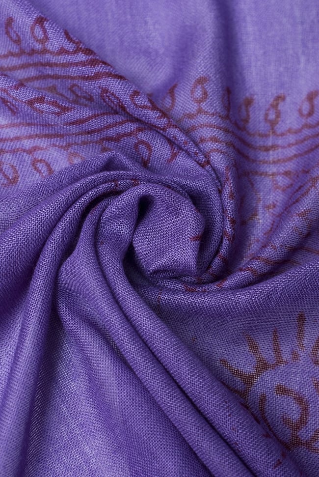 (約180cm×40cm)インド薄ラムナミ(ロング） - パープルの写真1枚目です。柔らかい質感はとても気持ち良いです。ラムナミ,神様布,スカーフ,インド　布,おみやげ