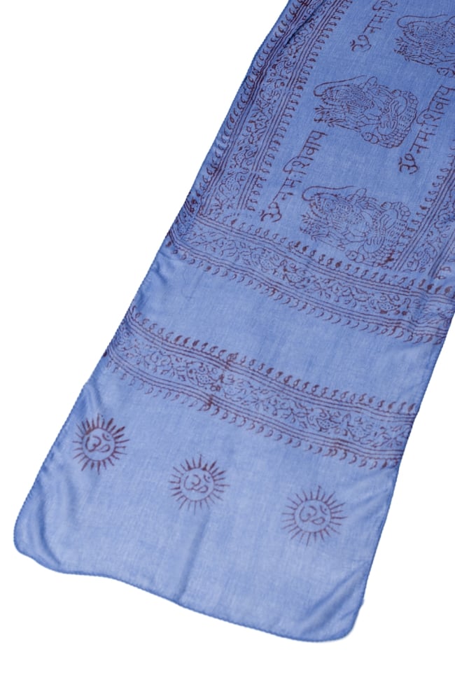 (約180cm×40cm)インド薄ラムナミ(ロング） - ブルー 2 - 広げてみた様子です。