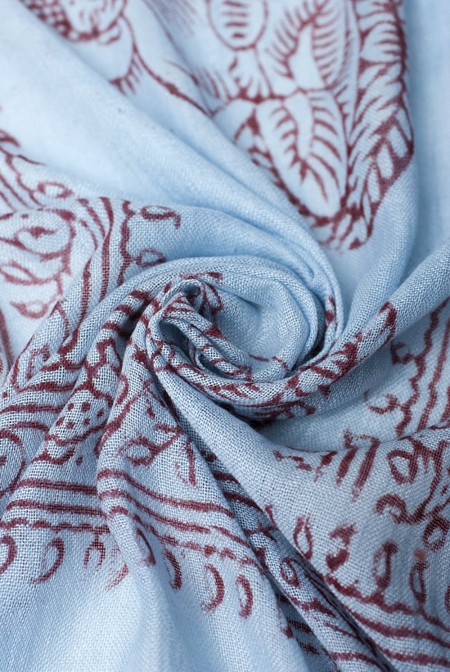 (約180cm×40cm)インド薄ラムナミ(ロング） - 薄水色の写真1枚目です。柔らかい質感はとても気持ち良いです。ラムナミ,神様布,スカーフ,インド　布,おみやげ