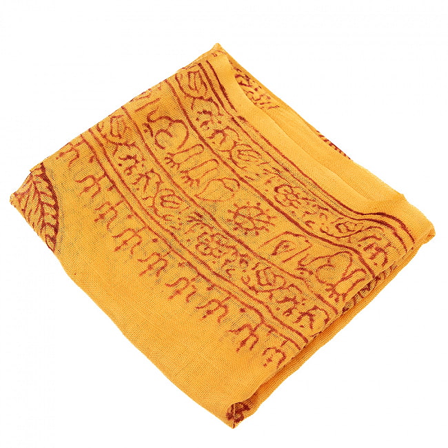 (60cm×130cm)インド ヒンドゥー教の薄ラムナミスカーフ - イエロー 2 - 使いやすい色合い。