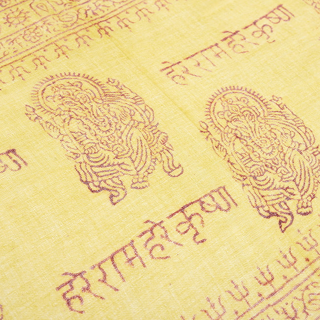 (60cm×130cm)インド ヒンドゥー教の薄ラムナミスカーフ - うぐいす 4 - 中央部分です。