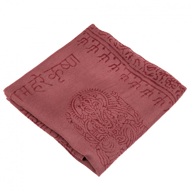(65cm×170cm)インド ヒンドゥー教の薄ラムナミスカーフ - バーガンディー 2 - 使いやすい色合い。