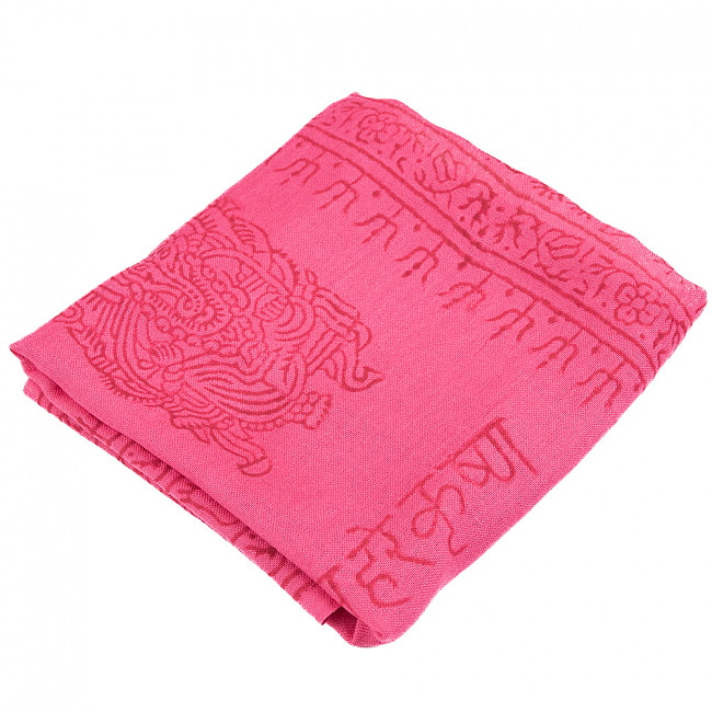(65cm×170cm)インド ヒンドゥー教の薄ラムナミスカーフ - ピンク 2 - 使いやすい色合い。