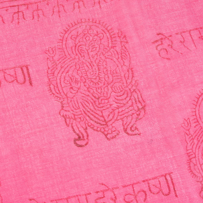 (65cm×170cm)インド ヒンドゥー教の薄ラムナミスカーフ - ピンク 4 - 中央部分です。