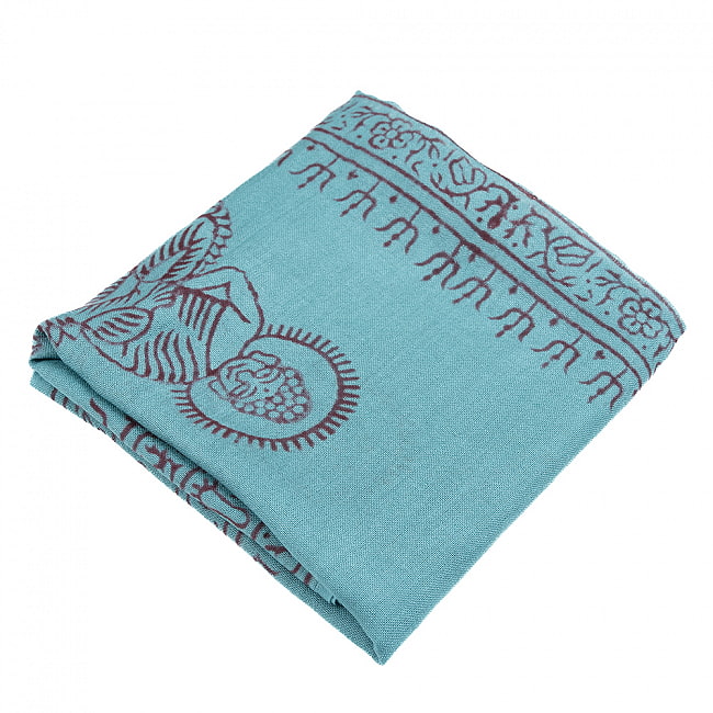 (65cm×170cm)インド ヒンドゥー教の薄ラムナミスカーフ - ティール 2 - 使いやすい色合い。