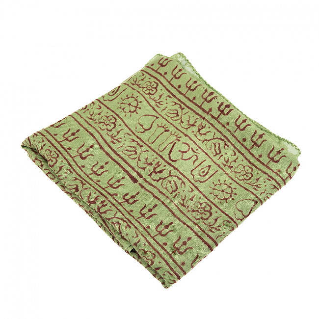 (65cm×170cm)インド ヒンドゥー教の薄ラムナミスカーフ - うぐいす 2 - 使いやすい色合い。