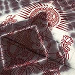ガネーシャのサイケデリック神様布 - 白灰系の商品写真
