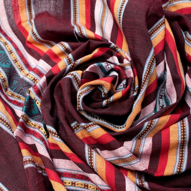 ベトナム ターイ族の伝統手織りスカーフ・デコレーション布 3 - 色合いもとっても綺麗です。