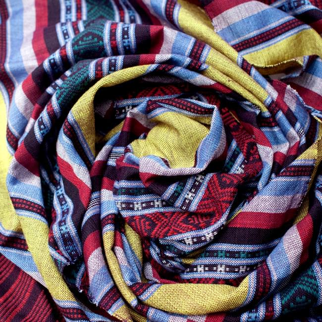 ベトナム ターイ族の伝統手織りスカーフ・デコレーション布 3 - 色合いもとっても綺麗です。