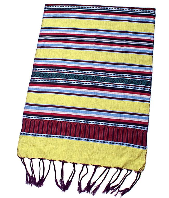 ベトナム ターイ族の伝統手織りスカーフ・デコレーション布の写真