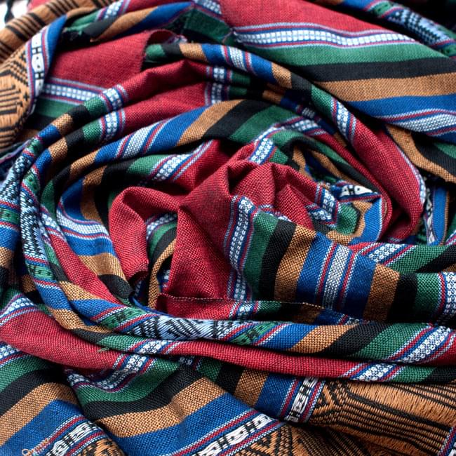 ベトナム ターイ族の伝統手織りスカーフ・デコレーション布 3 - 色合いもとっても綺麗です。