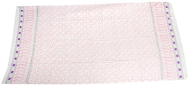 ウッドブロックのパステルルンギー - ピンク 2 - 全体像です。大きめなので何にでも使いやすいサイズです。