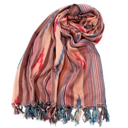 〔170cm×100cm〕ヘビーイカットルンギー - 薄オレンジ系の商品写真