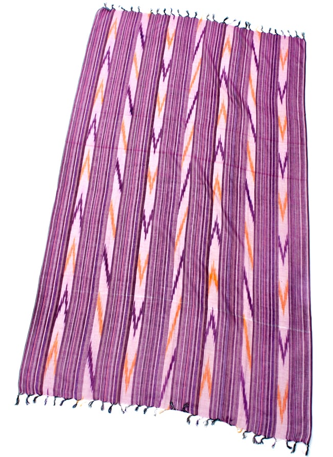 〔170cm×100cm〕ヘビーイカットルンギー - 紫系 2 - 全体の写真です