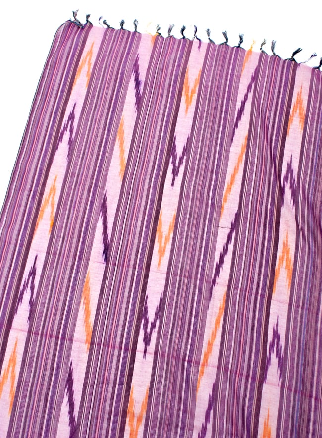 〔170cm×100cm〕ヘビーイカットルンギー - 紫系 3 - 拡大写真です