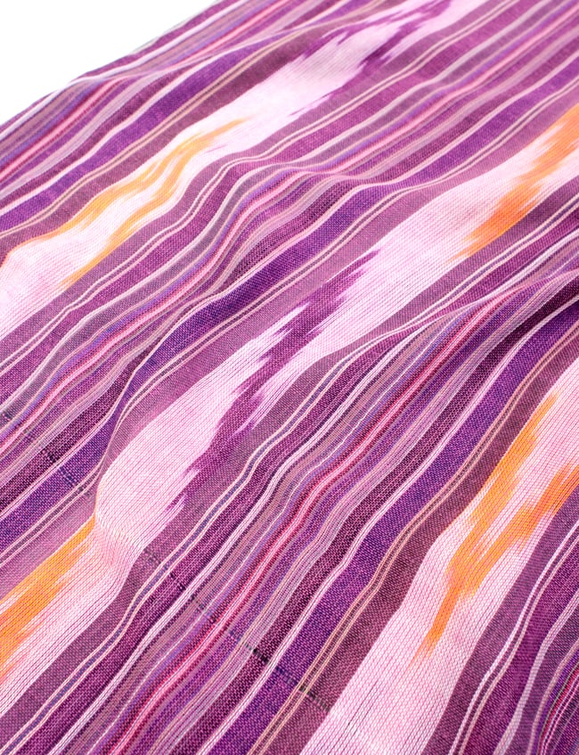 〔170cm×100cm〕ヘビーイカットルンギー - 紫系 4 - インドコットン生地が使われています