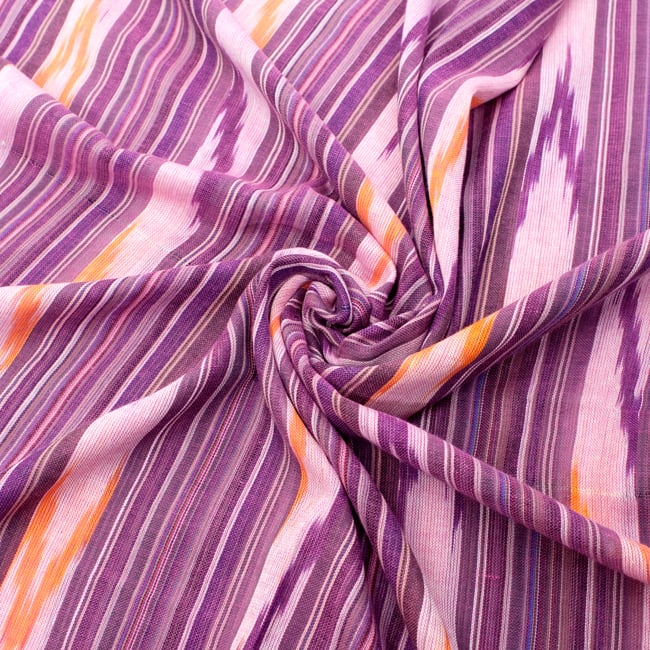 〔170cm×100cm〕ヘビーイカットルンギー - 紫系 5 - 色彩の国、インドらしい美しい配色。差し色として素敵です。