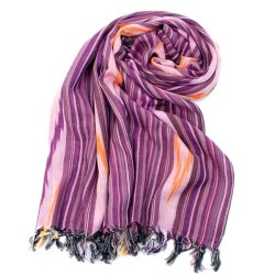 〔170cm×100cm〕ヘビーイカットルンギー - 紫系の商品写真