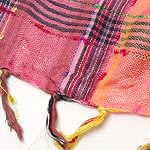 〔200cm×100cm〕かすり織りルンギー - オレンジ・赤系の商品写真