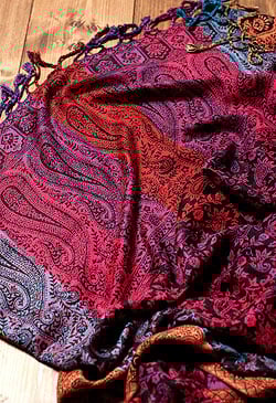 〔200cm×70cm〕インド更紗 伝統チンツ柄ストール - Mix - サブ4