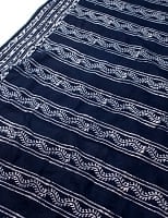 〔185cm*115cm〕インドのコットンバティック 伝統ろうけつ染め布 - 紺の商品写真