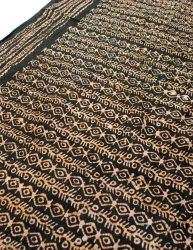 〔185cm*115cm〕インドのコットンバティック 伝統ろうけつ染め布 - 深緑の商品写真