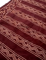 〔185cm*115cm〕インドのコットンバティック 伝統ろうけつ染め布 - えんじ色の商品写真