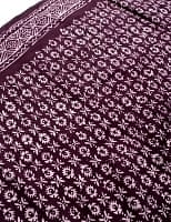 〔185cm*115cm〕インドのコットンバティック 伝統ろうけつ染め布 - 紫檀色の商品写真