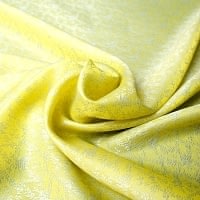 光沢ペイズリー シルク風ファブリック[黄色系]の商品写真