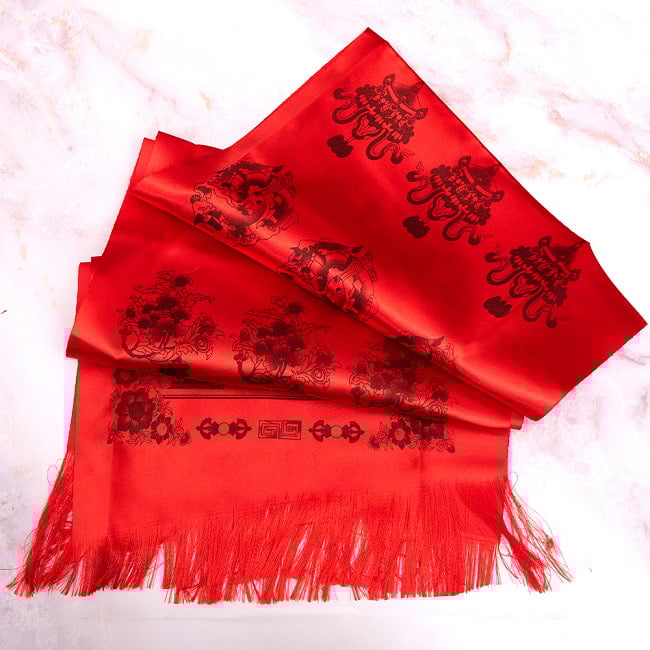 ネパールの祝福用 光沢スカーフ カタ  KHATA 約140cmの選択用写真