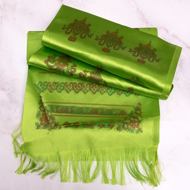 ネパールの祝福用 光沢スカーフ カタ  KHATA 約140cmの選択用写真