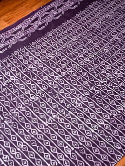 〔175cm*120cm：柄選択あり〕インドのコットンバティック 伝統ろうけつ染め布パープルの商品写真