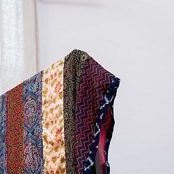 1点もの インドの伝統柄 アジュラックプリント ドゥパッタ ストール【約81cm×224cm】 - サブ4