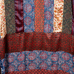 1点もの インドの伝統柄 アジュラックプリント ドゥパッタ ストール【約81cm×224cm】 - サブ5