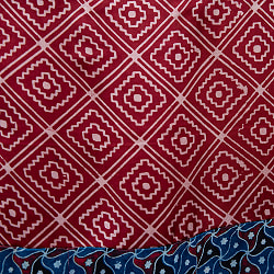 1点もの インドの伝統柄 アジュラックプリント ドゥパッタ ストール【約80cm×224cm】 - サブ4