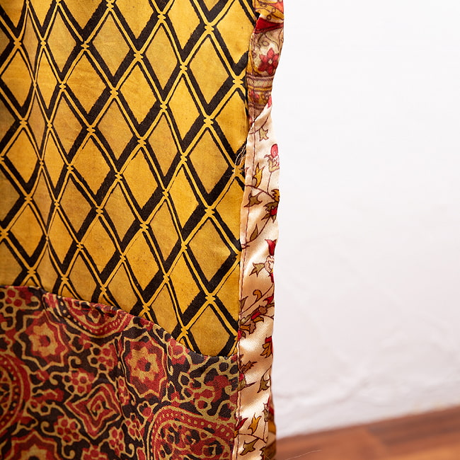 【インド品質】 1点もの インドの伝統柄 アジュラックプリント ドゥパッタ ストール【約81cm×236cm】 12 - 端をアップにしてみました