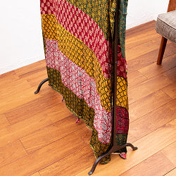 1点もの インドの伝統柄 アジュラックプリント ドゥパッタ ストール【約84cm×228cm】 - サブ3