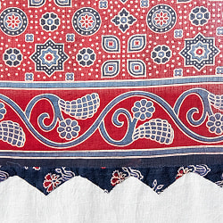 アジュラック染め布とバルメール村アップリケの大判布 約115cm x 180cm - サブ5